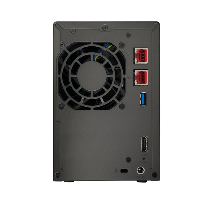 Asustor Lockerstor AS6702T, 2 Bay NAS, Intel Jasper Lake 4C 2.0 GHz, 4GB DDR4 SODIMM, M.2 NVMe x4 slots (Diskless), USB 3.2 Gen 2x2, Dual 2.5GbE Ports, WOW (Wake on WAN), AES-NI hardware encryption, MyArchive (support btrfs and snapshot), SSD Caching