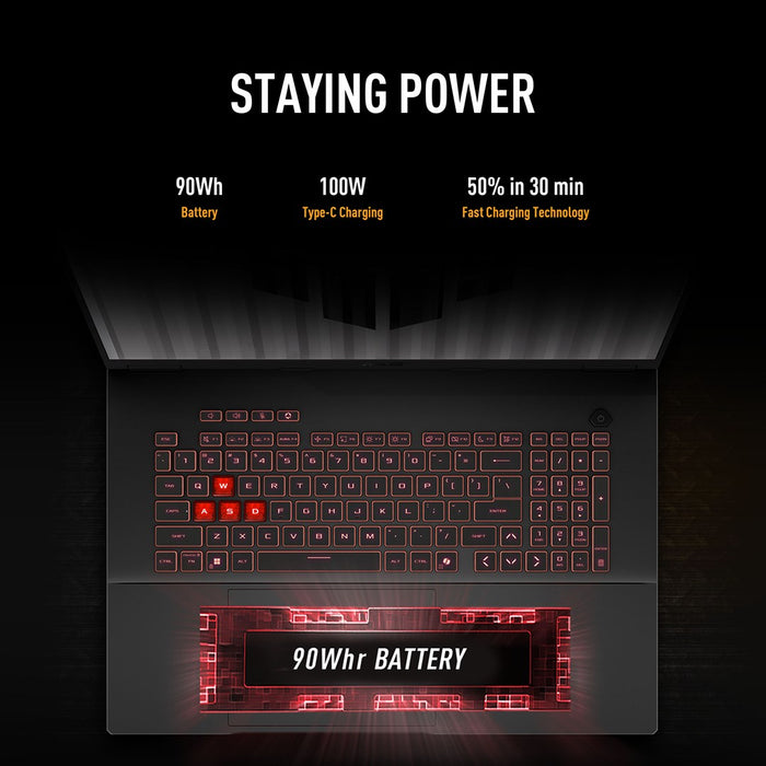 ASUS TUF Gaming A18 FA808UM-S9058 AMD Ryzen™ 7 260 Laptop 45.7 cm (18") 2.5K 16 GB DDR5-SDRAM 512 GB SSD NVIDIA GeForce RTX 5060 Wi-Fi 6E (802.11ax) NoOS Gray