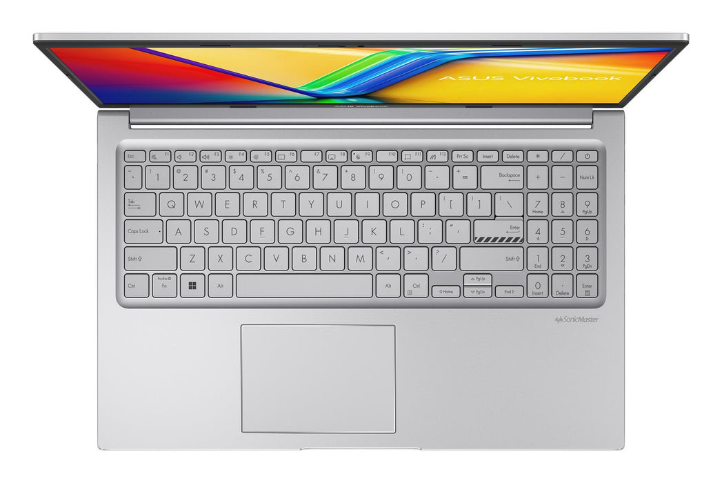 ASUS Vivobook 15 X1504VA-BQ4284W Core 5 120U 15.6" FHD IPS-level panel 60Hz 250 nits AG 16GB DDR5 512GB SSD Intel Graphics 720p webcam 42 WHrs Windows 11 Cool Silver