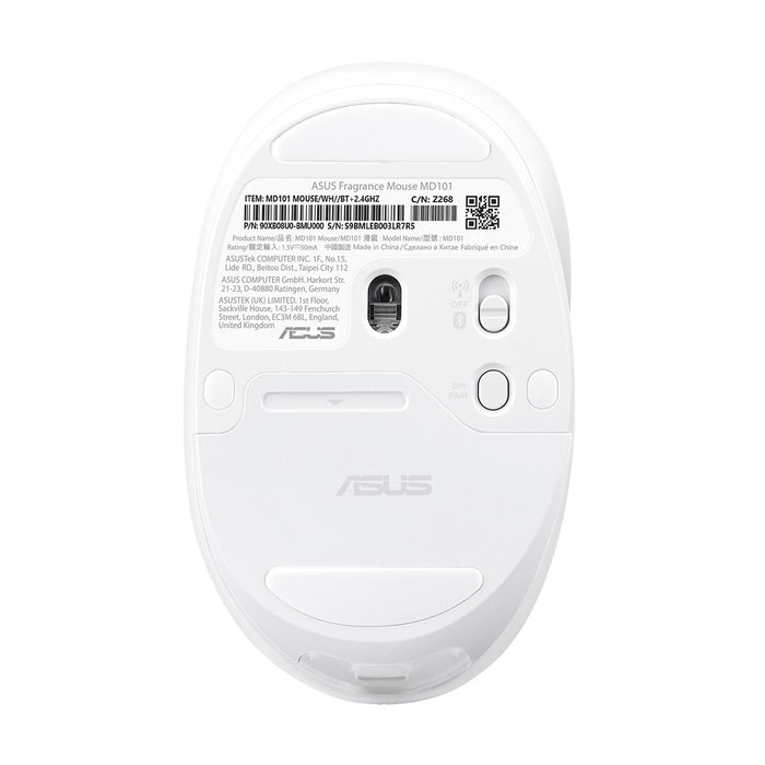 ASUS Fragrance MD101 mouse Home Ambidextrous RF Wireless + Bluetooth Optical 2400 DPI