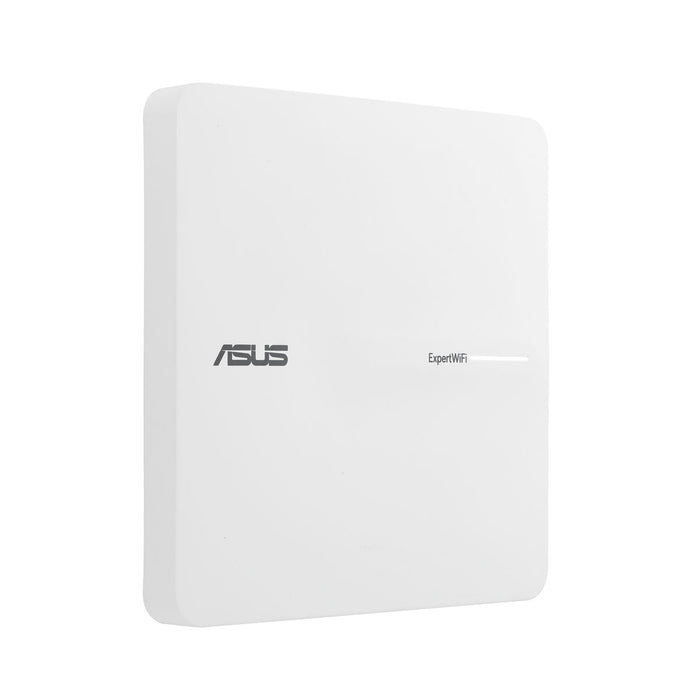 Asus Business PoE Access Point ExpertWiFi EBA63, AX3000, Dual-Band, Quad-Core 1.7GHz CPU, 256MB/512MB Flash/RAM, Gigabit, OFDMA, Beamforming, WPA, WPS, SSH, 5 SSIDs, SDN, PoE & PoE+, wall mounting/ceiling,White