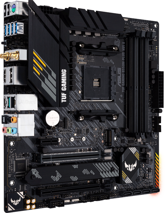 Motherboard ASUS TUF GAMING B550M-PLUS WIFI II, AMD AM4, micro ATX, 4x DDR4, dual M.2, Wi-Fi 6, PCIe 4.0, Aura Sync RGB