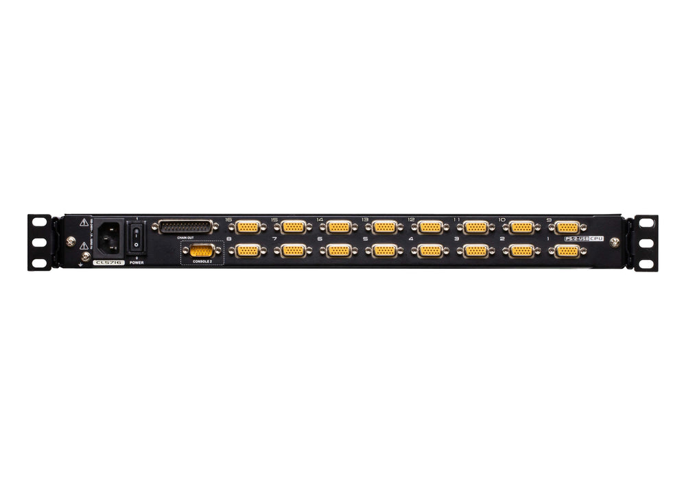 KVM Console ATEN CL5716M, 17" 16-Port PS/2-USB VGA Single Rail LCD KVM Switch
