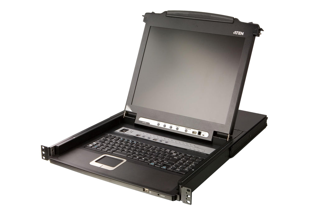 KVM Console ATEN CL5716M, 17" 16-Port PS/2-USB VGA Single Rail LCD KVM Switch