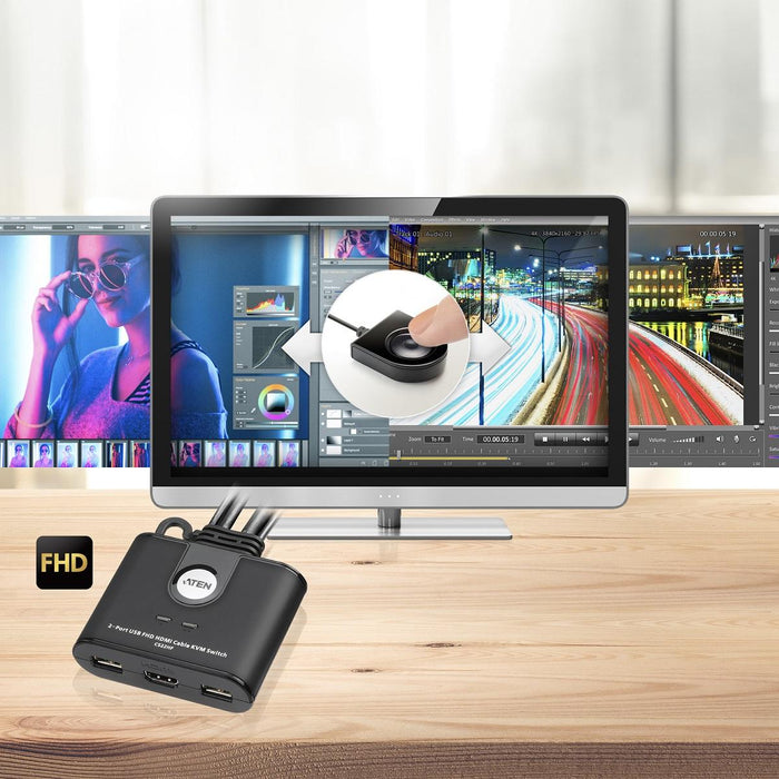 KVM switch ATEN CS22HF, Two port USB HDMI