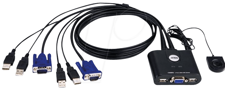 KVM switch ATEN CS22U, 2x 1, USB