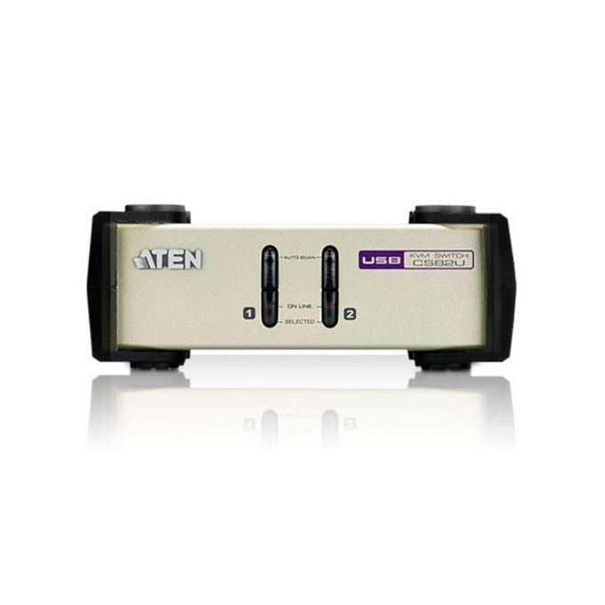 KVMP switch, ATEN CS82U, 2-port, PS/2-USB VGA