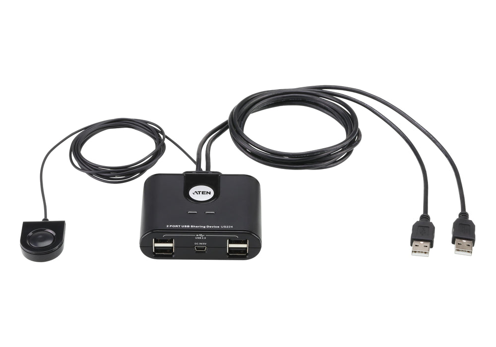 ATEN US224 switch, 2 computers to 4 USB peripherals