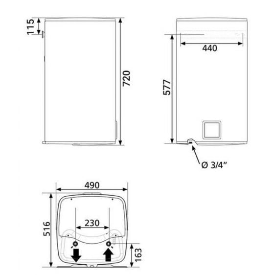 Boiler ATLANTIC Steatite Cube Wi-Fi 75