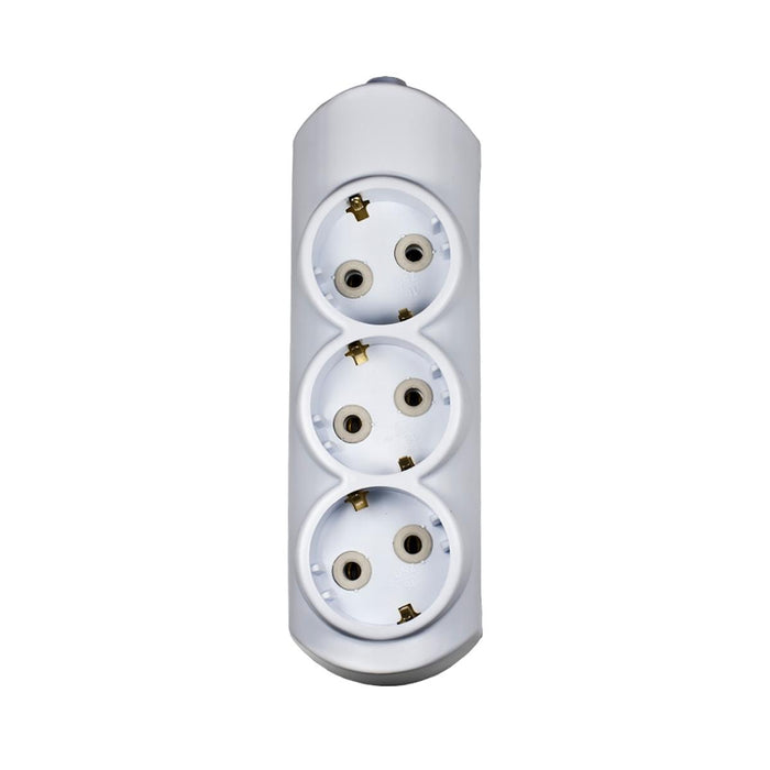 SPLITTER 3 SOCKETS CERAMIC WHITE
