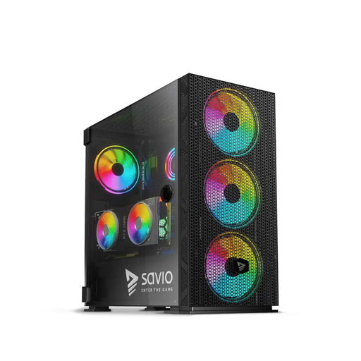 ATX/mATX Semi-tower Box Savio SAVGC-RAPTORX1 Black Multicolour - Системни Единици<<<Компютър Мрежи и