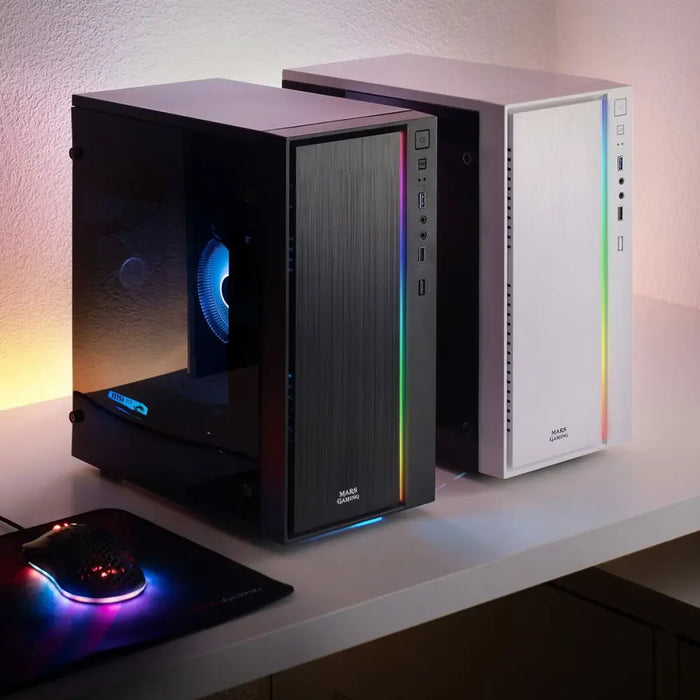 ATX Mini-tower Box Case Mars Gaming MCM Black - Компютър Мрежи и компоненти<<<Компютри| Електроника<<<BigBuy&&&Системни