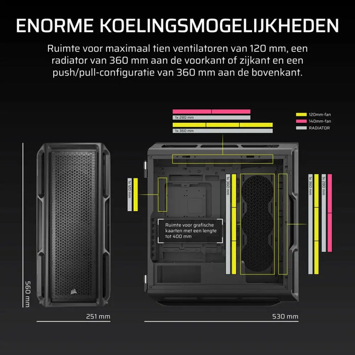 ATX Semi-tower Box Corsair Black - Компютър Мрежи и компоненти<<<Компютри| Електроника<<<BigBuy&&&Системни