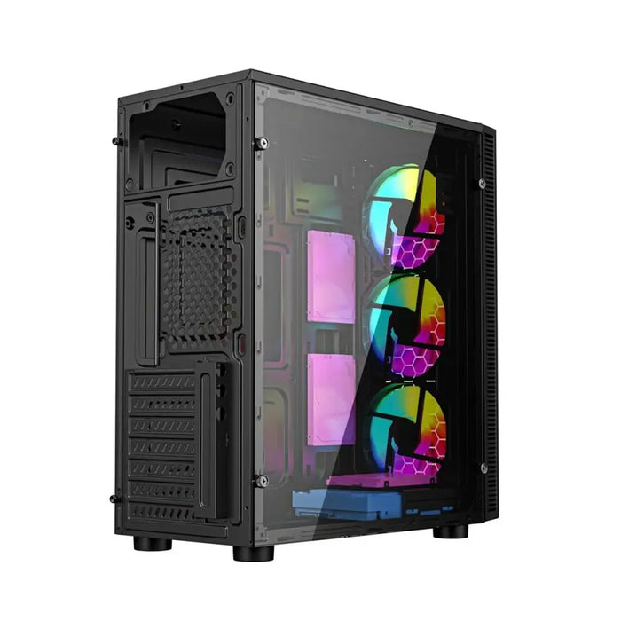 ATX Semi-tower Box GEMBIRD CCC-FC-500 Black Multicolour - Системни Единици<<<Компютър Мрежи и компоненти<<<Компютри|