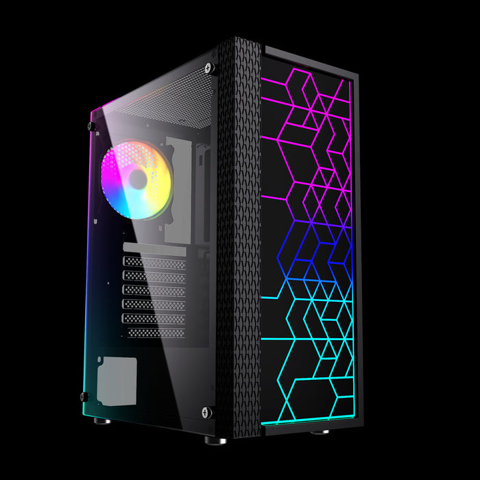 ATX Semi-tower Box GEMBIRD Fornax 2500 ARGB Black Multicolour - Computer casesOBU-OBU<<<CasesOBU<<<ActionPL&&&Компютър