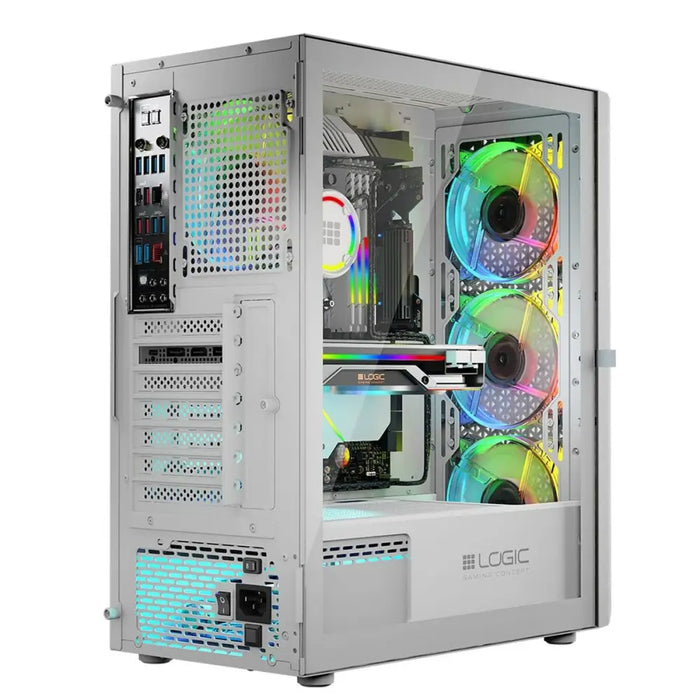 ATX Semi-tower Box Logic ARAMIS ARGB White - Системни Единици<<<Компютър Мрежи и компоненти<<<Компютри|