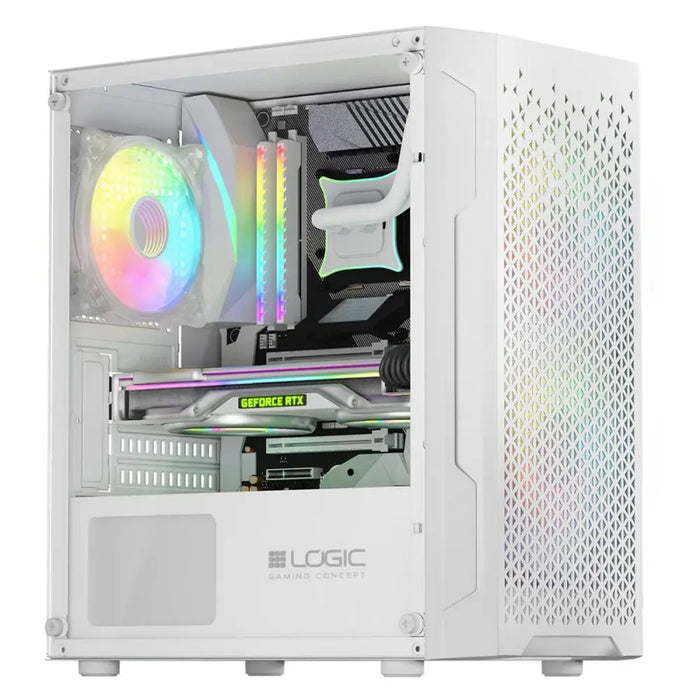 ATX Semi-tower Box Logic ARAMIS ARGB White - Системни Единици<<<Компютър Мрежи и компоненти<<<Компютри|