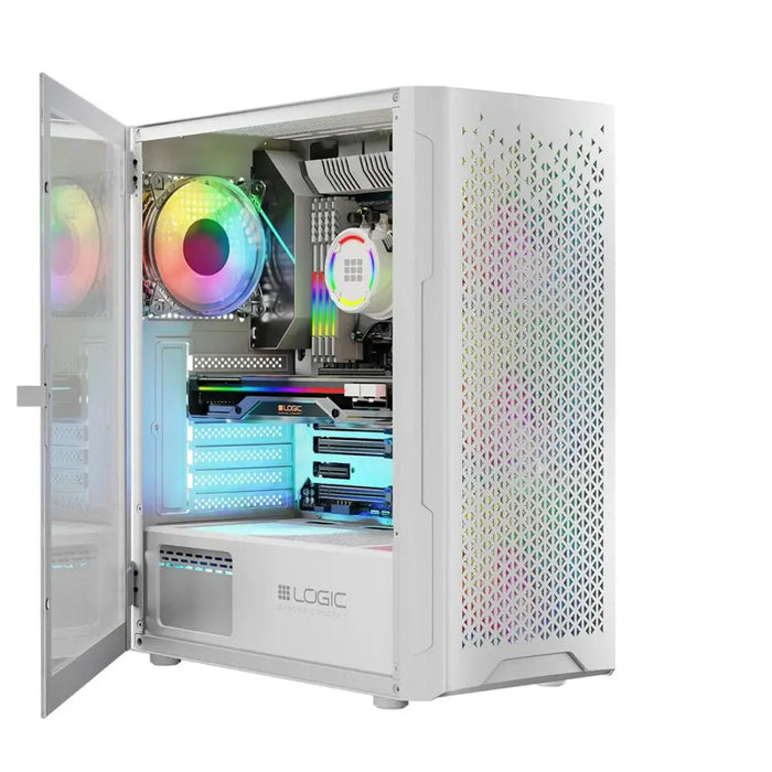 ATX Semi-tower Box Logic ARAMIS ARGB White - Системни Единици<<<Компютър Мрежи и компоненти<<<Компютри|