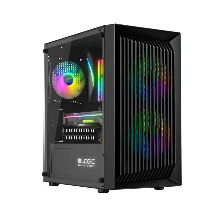 ATX Semi-tower Box Logic ATOS ARGB Black - Системни Единици<<<Компютър Мрежи и компоненти<<<Компютри|