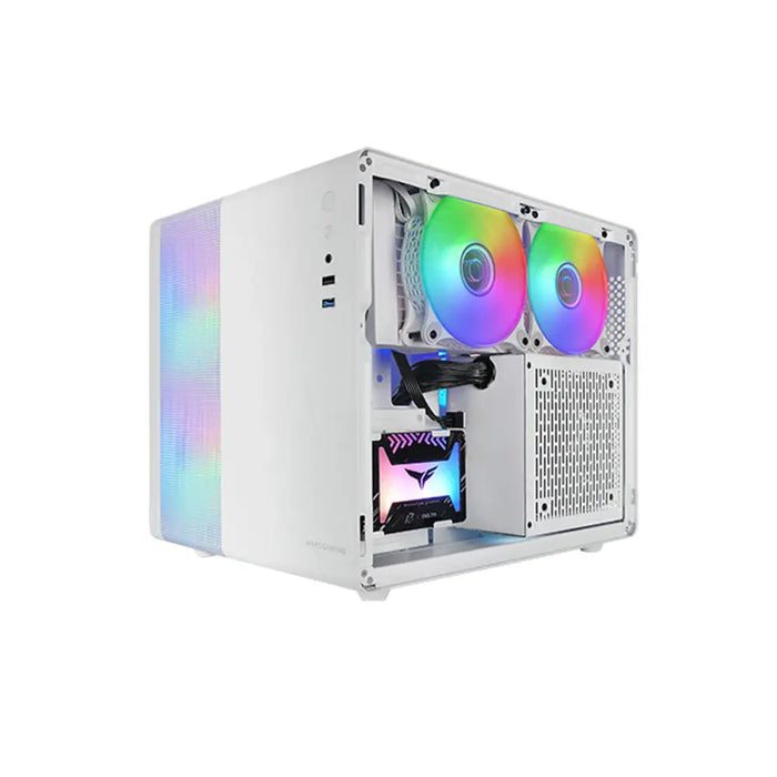 ATX Semi-tower Box Mars Gaming MC400W White Black - Компютър Мрежи и компоненти<<<Компютри|
