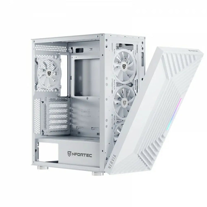 ATX Semi-tower Box Nfortec NF-CS-NERVIA-W White - Компютър Мрежи и компоненти<<<Компютри|
