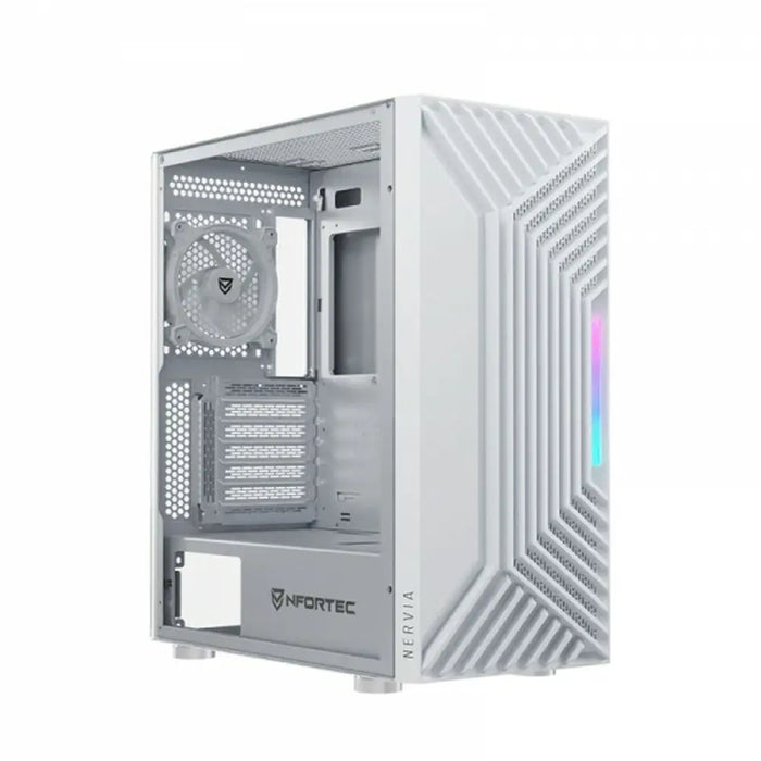 ATX Semi-tower Box Nfortec NF-CS-NERVIA-W White - Компютър Мрежи и компоненти<<<Компютри|