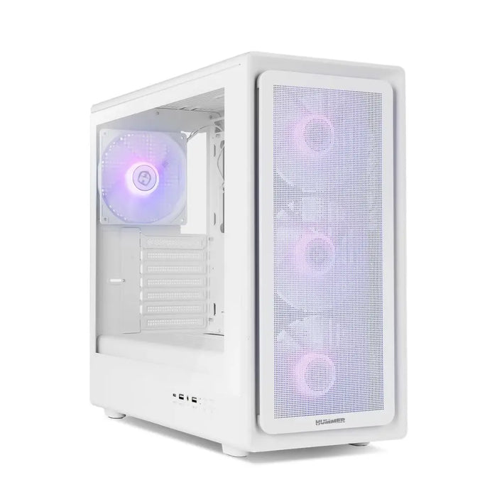 ATX Semi-tower Box Nox-Xtreme NXHUMMERAEROWH White - Компютър Мрежи и компоненти<<<Компютри|