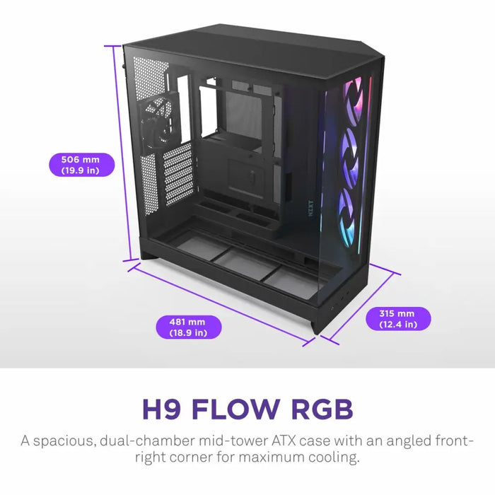 ATX Semi-tower Box NZXT CM-H92FB-R1 Black - Компютър Мрежи и компоненти<<<Компютри| Електроника<<<BigBuy&&&Системни