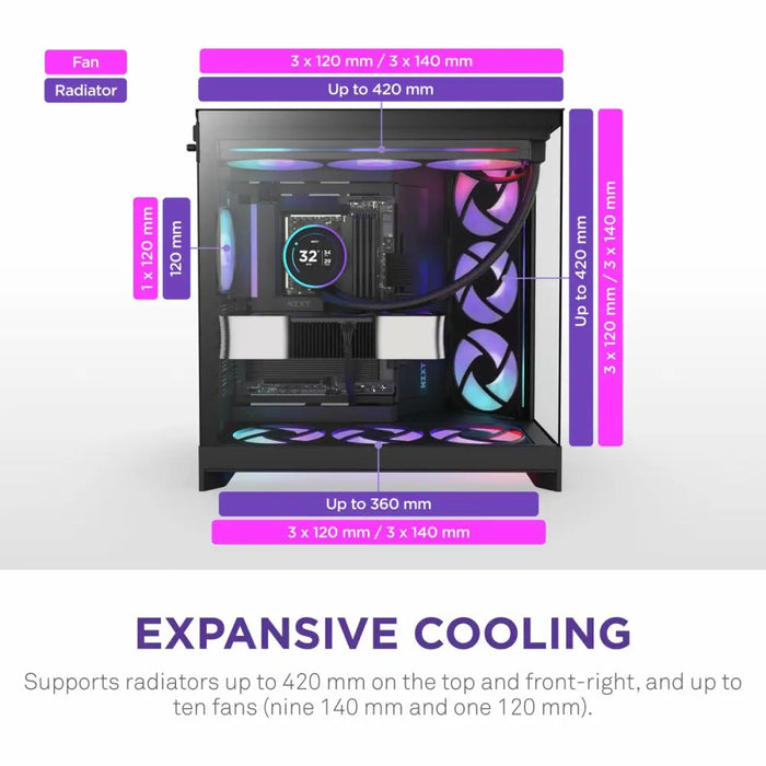 ATX Semi-tower Box NZXT CM-H92FB-R1 Black - Компютър Мрежи и компоненти<<<Компютри| Електроника<<<BigBuy&&&Системни