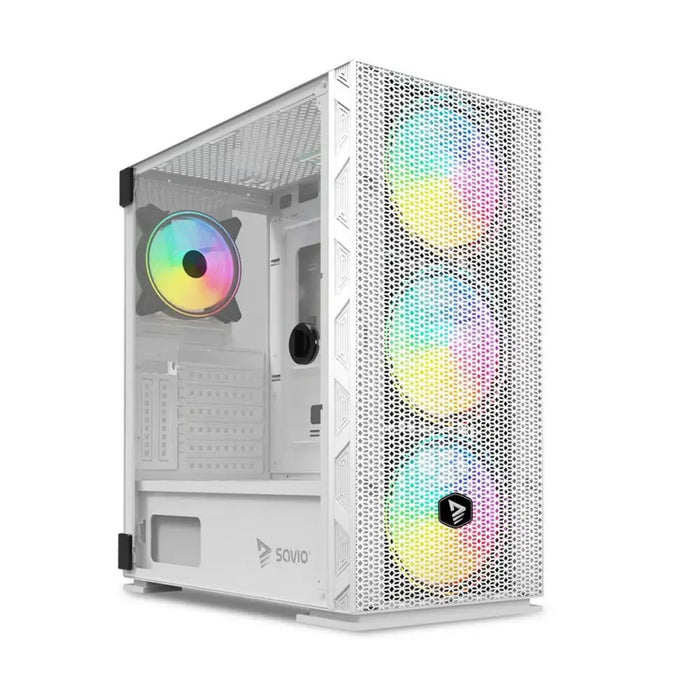 ATX Semi-tower Box Savio RAPTOR WHITE X1 Black Multicolour - Системни Единици<<<Компютър Мрежи и компоненти<<<Компютри|