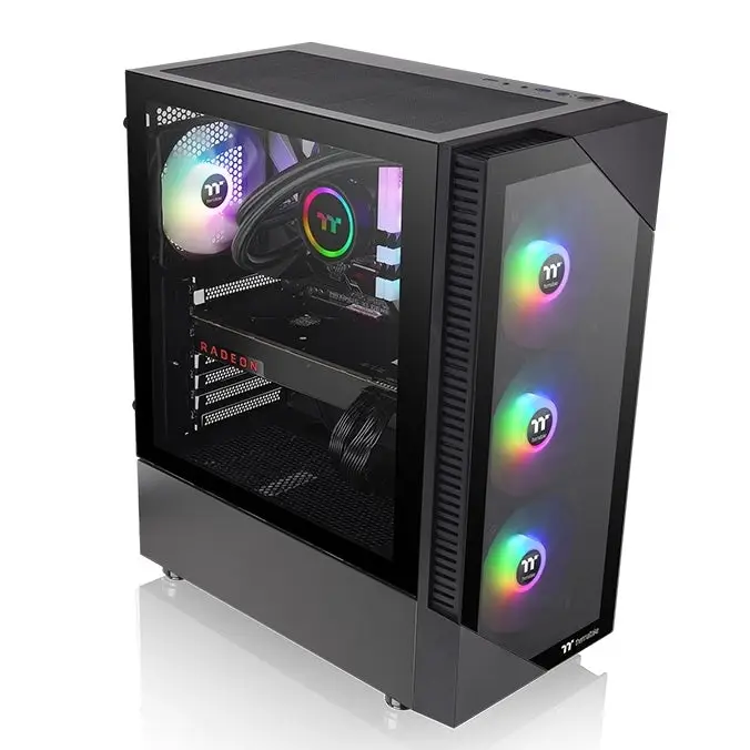 ATX Semi-tower Box THERMALTAKE View 200 TG ARGB Black - Кутии за компютри<<<THERMALTAKE компоненти за