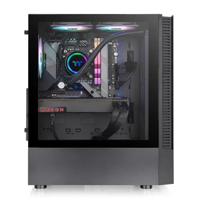 ATX Semi-tower Box THERMALTAKE View 200 TG ARGB Black - Кутии за компютри<<<THERMALTAKE компоненти за