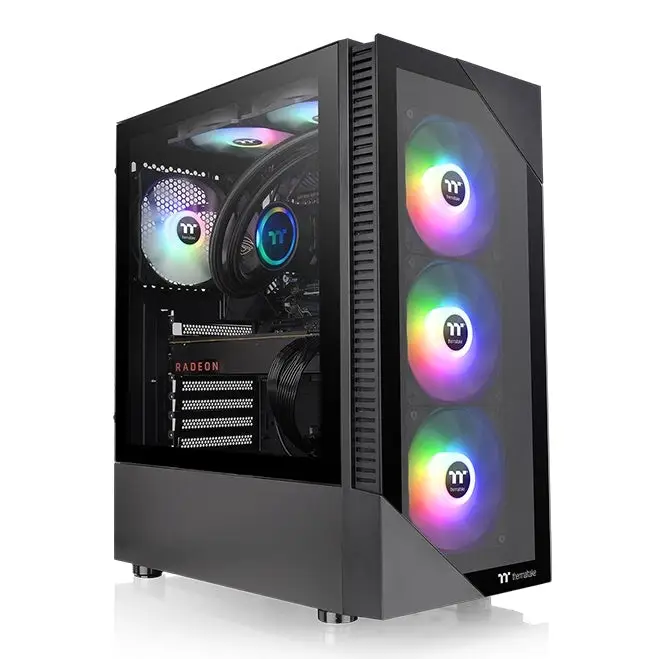 ATX Semi-tower Box THERMALTAKE View 200 TG ARGB Black - Кутии за компютри<<<THERMALTAKE компоненти за