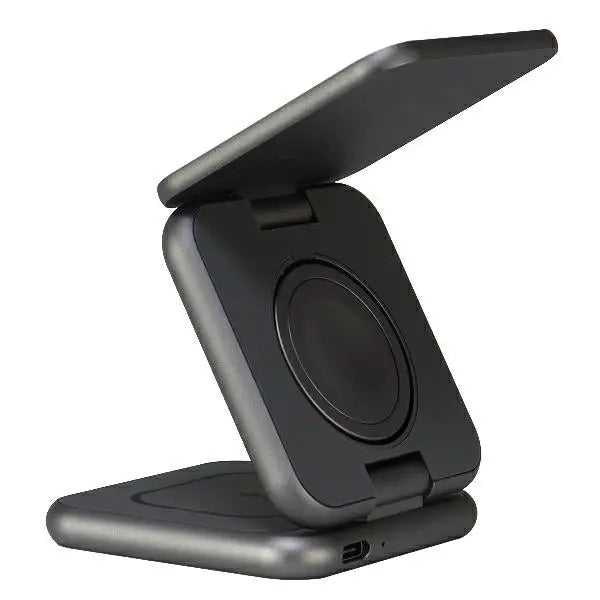 Audi Big Logo foldable inductive charger 3in1 - gray - Cell phone USB charger<<<HurtelXML