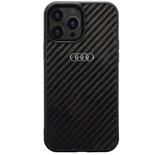 Audi Carbon Fiber iPhone 14 Pro 6.1’’ black/black hardcase AU-TPUPCIP14P-R8/D2-BK - Cell phone cases