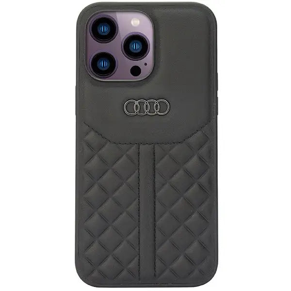 Audi Genuine Leather case for iPhone 14 Pro Max 6.7’’ - black AU-TPUPCIP14PM-Q8/D1-BK - Cell phone cases