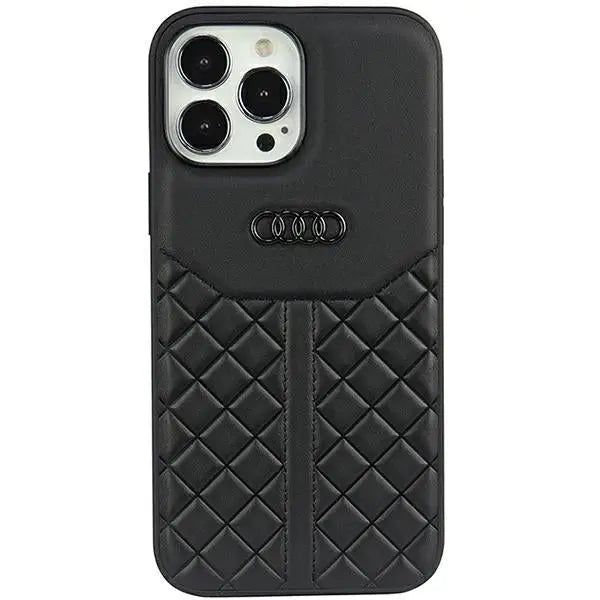 Audi Genuine Leather iPhone 13 Pro / 13 6.1’’ black/black hardcase AU-TPUPCIP13P-Q8/D1-BK - Cell phone cases