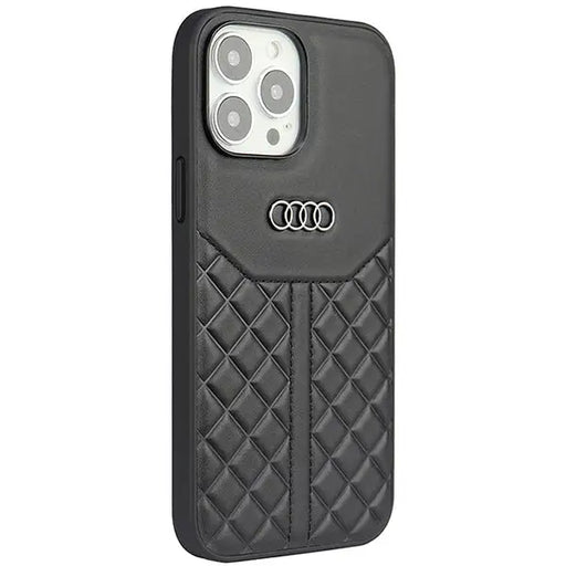 Audi Genuine Leather iPhone 13 Pro / 13 6.1’’ black/black hardcase AU-TPUPCIP13P-Q8/D1-BK - Cell phone cases