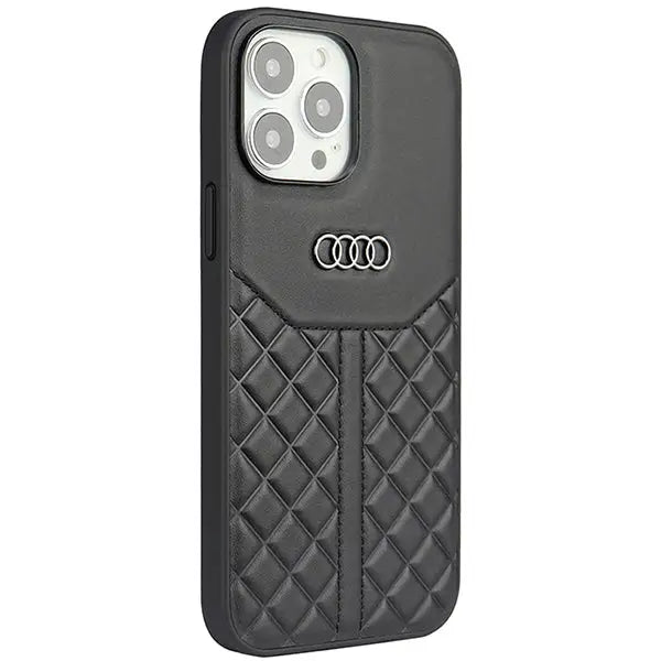 Audi Genuine Leather iPhone 13 Pro / 13 6.1’’ black/black hardcase AU-TPUPCIP13P-Q8/D1-BK - Cell phone cases