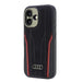 Audi Genuine Leather MagSafe iPhone 16 6.1’’ black-red hardcase AU-TPUPCMIP16-R8/D3-RD - Cell phone cases