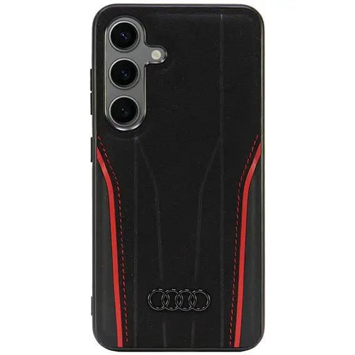 Audi Genuine Leather MagSafe S24 S921 black-red hardcase AU-TPUPCS24-R8/D3-RD - Cell phone cases and covers<<<HurtelXML