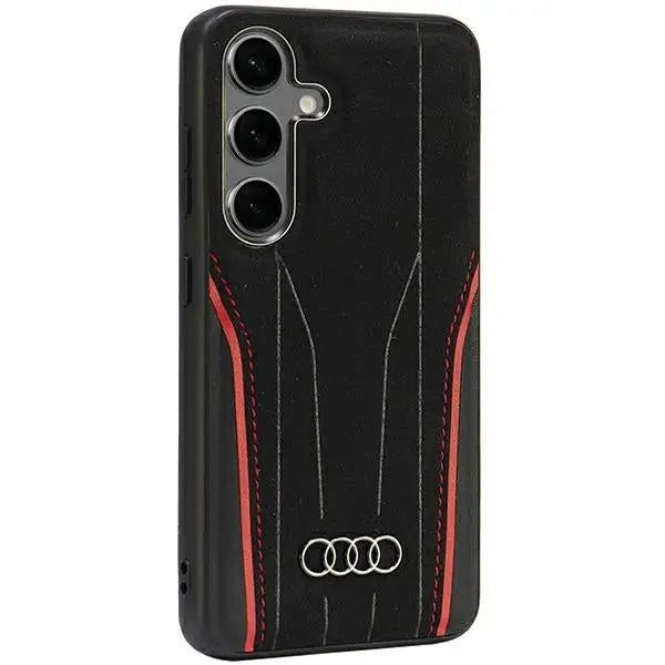 Audi Genuine Leather MagSafe S24 S921 black-red hardcase AU-TPUPCS24-R8/D3-RD - Cell phone cases and covers<<<HurtelXML