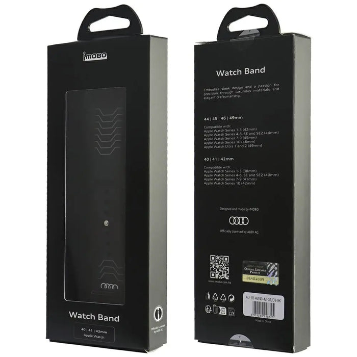 Audi Geometric Pattern Silicone Watch Strap for Apple Watch 40 / 41 / 42 mm - black - Other cell phone