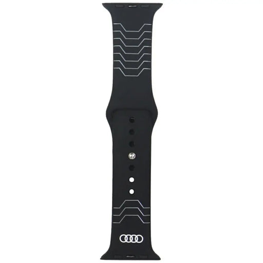 Audi Geometric Pattern Silicone Watch Strap for Apple Watch 44 / 45 / 46 / 49 mm - black - Other cell phone