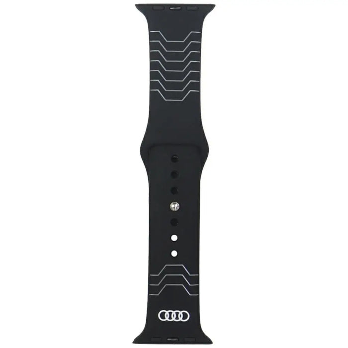 Audi Geometric Pattern Silicone Watch Strap for Apple Watch 44 / 45 / 46 / 49 mm - black - Other cell phone