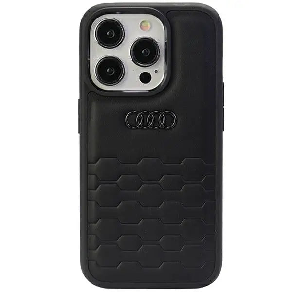Audi GT Synthetic Leather case for iPhone 15 Pro Max - black - Cell phone cases and covers<<<HurtelXML