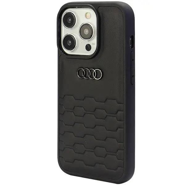 Audi GT Synthetic Leather case for iPhone 15 Pro Max - black - Cell phone cases and covers<<<HurtelXML