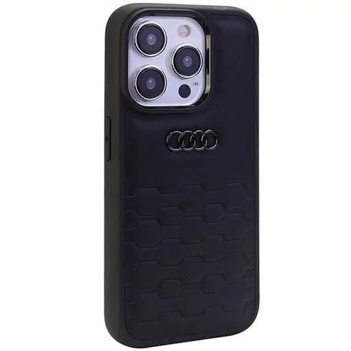Audi GT Synthetic Leather case for iPhone 15 Pro Max - black - Cell phone cases and covers<<<HurtelXML