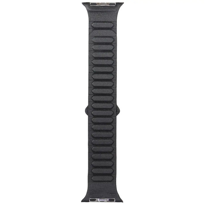 Audi Logo Genuine Leather Magnetic Ring Strap for Apple Watch 44 / 45 / 46 / 49 mm - Black - Other cell phone