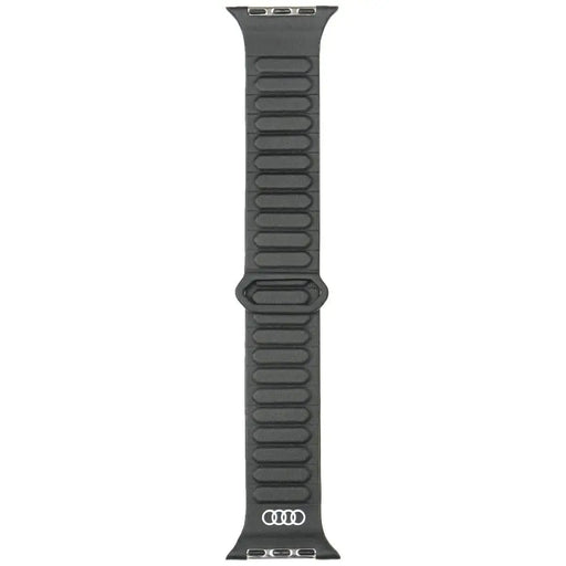Audi Logo Synthetic Leather Magnetic Ring Strap for Apple Watch 44/45/46/49 mm - Black - Other cell phone